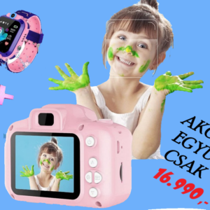Gyermek okosóra E02 + Gyermek digitális fényképezőgép